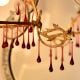 Amber Glass Chandelier Drop Ornaments - Christmas Tree Ornaments - Set of 20